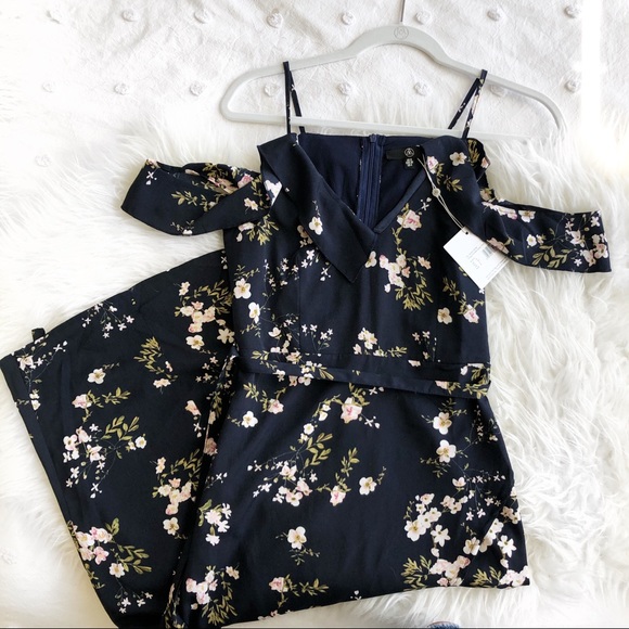 MISSGUIDED Navy Midi Dress / Brand New - Picture 2 of 5